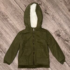 Tommy Bahama Kids 2T Sherpa Lined Hooded Jacket Olive Green Coat